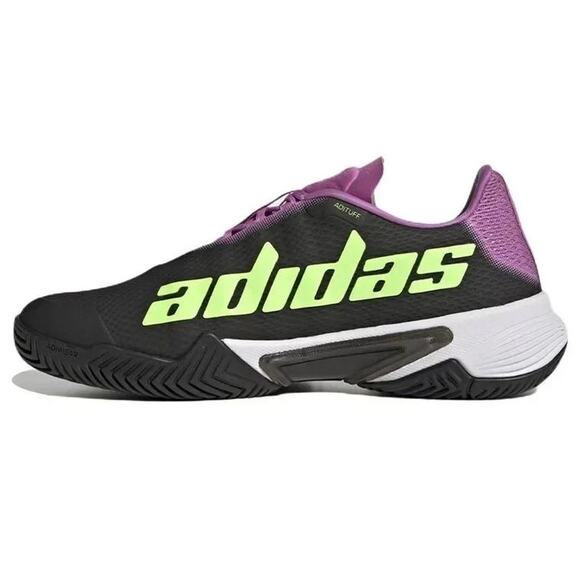 Adidas Men\'s Barricade Tennis Shoes Carbon/Signal Green/Pulse Lilac, US 10.5 main image 5